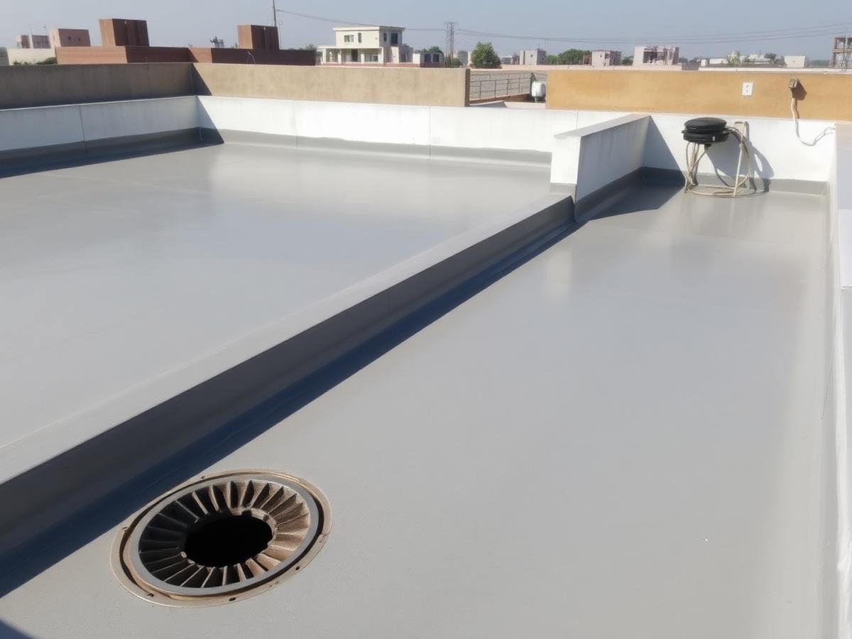 Completed terrace waterproofing project